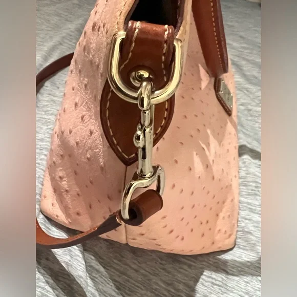 Dooney & Bourke ostrich embossed Toni satchel - Picture 4 of 12